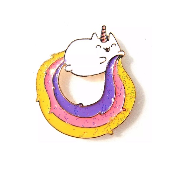 Jewelry - Unicorn Cat Rainbow Pin